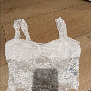 SHEIN Ivory Lace Top